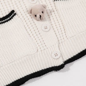 Áo Khoác Len Cardigan Phong Cách Hàn Quốc Thời Trang Mùa Thu Cho Bé Gái