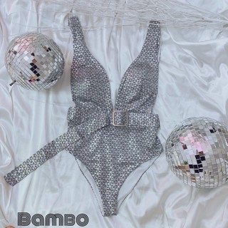 BIKINI 1 MẢNH XẺ CÓ NỊT LẤP LÁNH