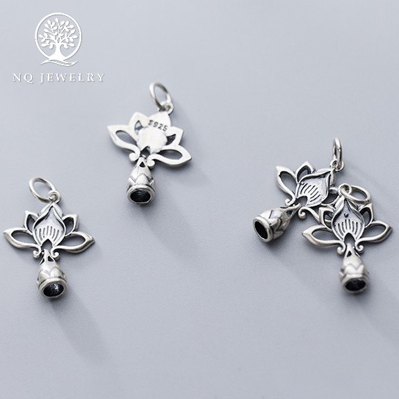 Charm bạc hình ngọn lửa treo - NQ Jewelry