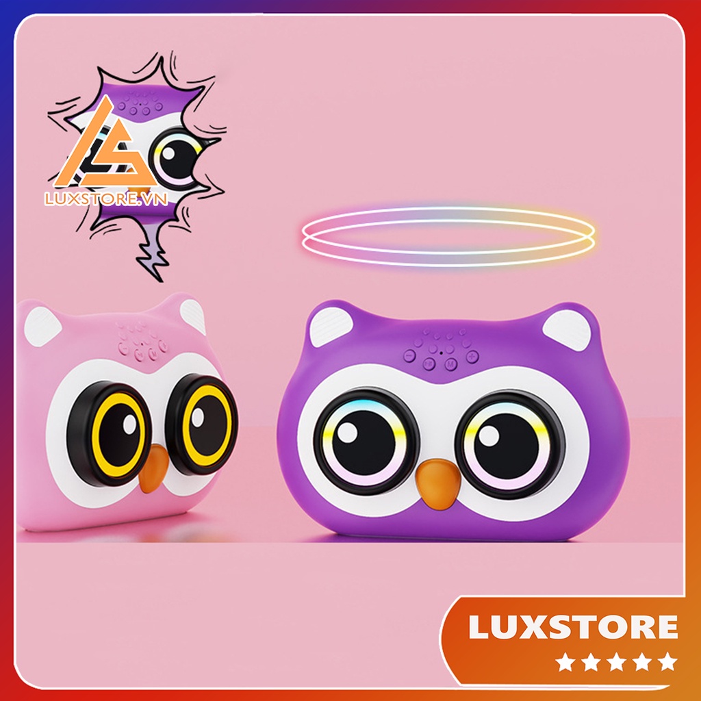 LOA BLUETOOTH CÚ MÈO SIÊU CUTE ĐÈN LED MẮT NHÁY THEO NHẠC ÂM THANH VÒM 360 – LUXSTORE