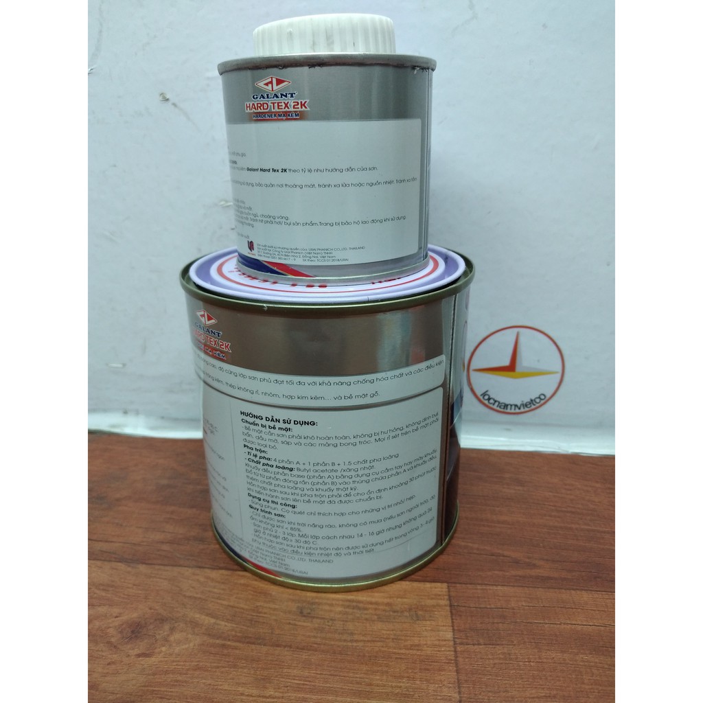 Sơn sắt kẽm 2 thành phần Galant Hard tex xanh 4410_bộ 1L