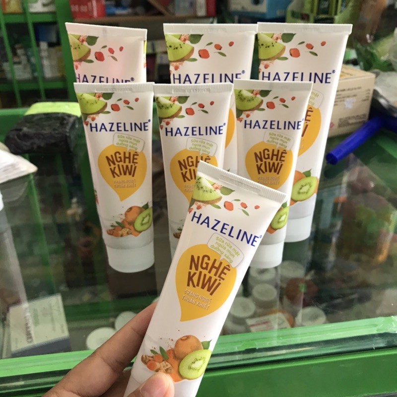 sữa rửa mặt hazeline nghệ Kiwi làm trắng sáng da và ngừa mụn