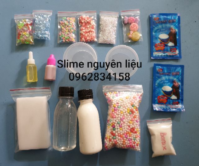 [RẺ NHẤT ] Bộ kit làm slime 🔸️FREESHIP🔸️nguyên liệu làm slime trong 14 món, 19 món