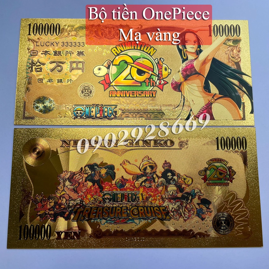 Nhân Vật OnePiece Mạ Vàng Plastic Cao Cấp, Số Seri Full 7777777, 555555, 333333