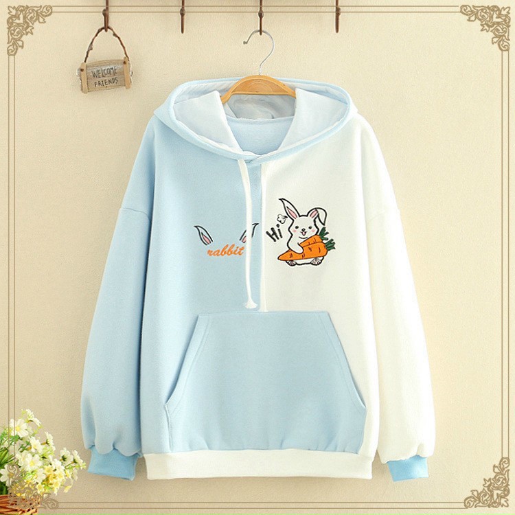 Áo hoodie nữ phối màu cực chất - Áo khoác nỉ chui đầu dễ thương AnNgo - NL173