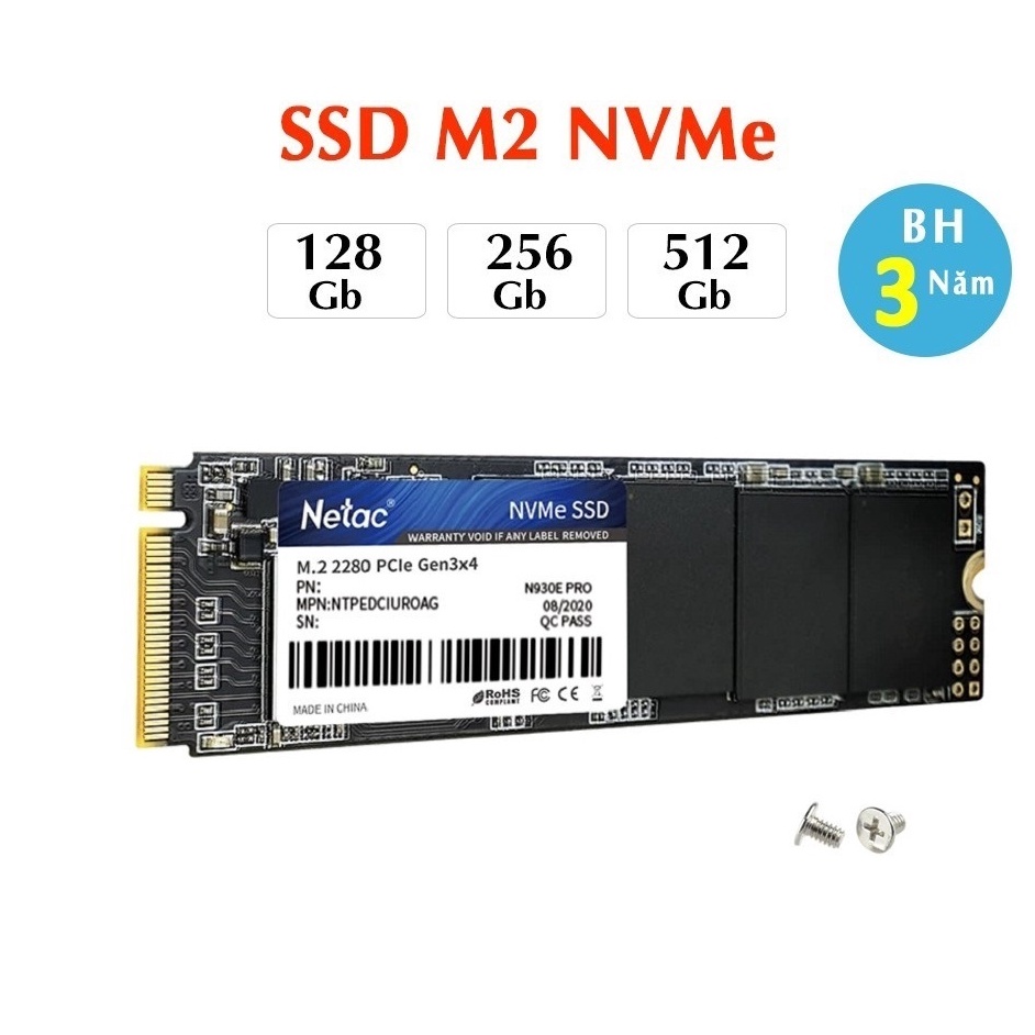 Ổ Cứng SSD Netac 1TB 512GB 256GB 128GB M.2 NVMe PCIe Chính Hãng - Mới Bảo hành 36 tháng | WebRaoVat - webraovat.net.vn