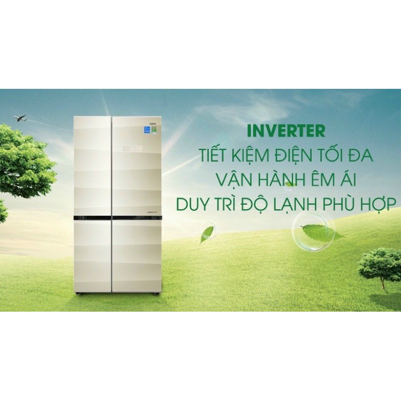 Tủ lạnh Aqua Inverter 518 lít AQR-IG585AS SG ( HÀNG TRƯNG BÀY NEW BẢO HÀNH CHÍNH HÃNG 2 NĂM )