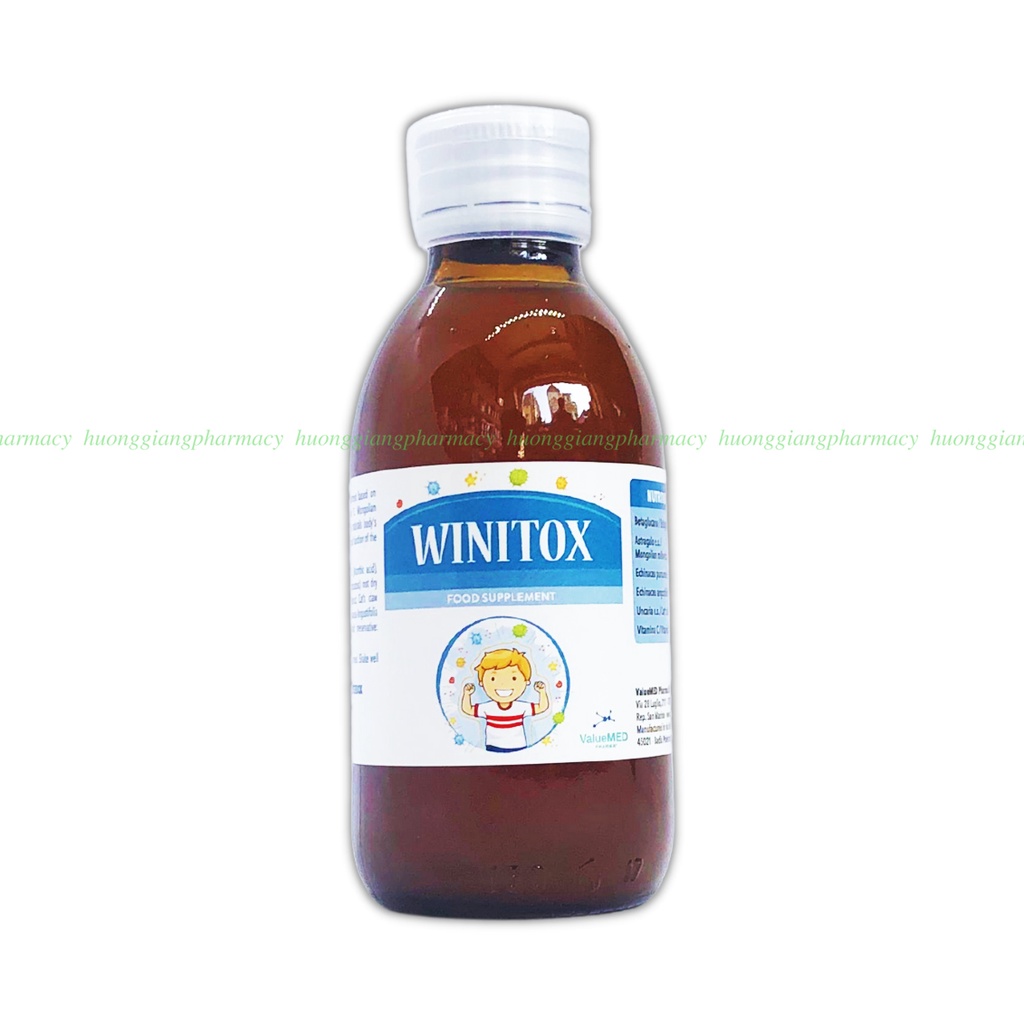 Winitox ✅ Hàng Chính Hãng - Hỗ trợ hệ miễn dịch, tăng sức đề kháng cho trẻ (Chai 150ml)