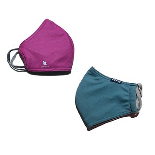 Combo khẩu trang chống nắng UPF50+ zigzag hồng đậm+ xanh nhạt