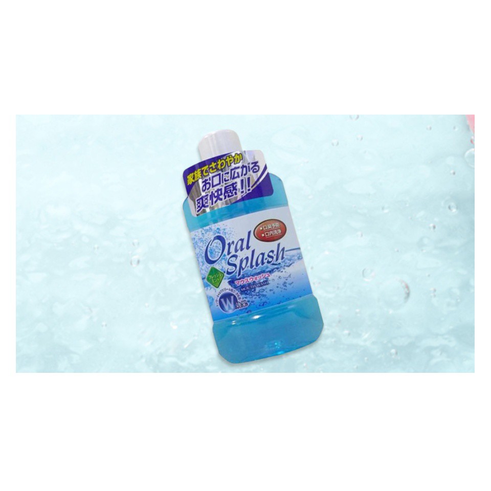 Nước súc miệng Oral Splash Nhật Bản 100ml loại bỏ các vết bẩn, mảng bám trong miệng. Chống sâu răng, giúp răng chắc khỏe