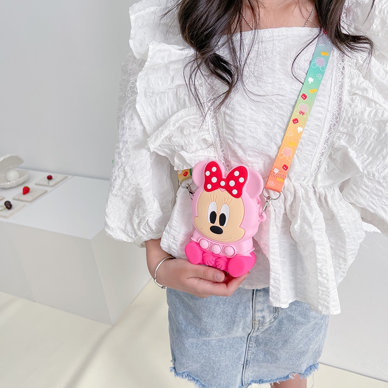 Pop It Đồ Chơi Túi Xách Đeo Chéo Vai Giảm Căng Thẳng Hình Minnie KT Dễ Thương Cho Bé Gái