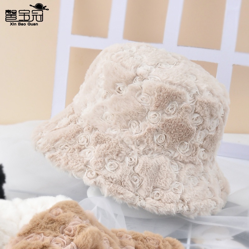 mới nón vành nhỏ thêu hoa thời trang nữ tính