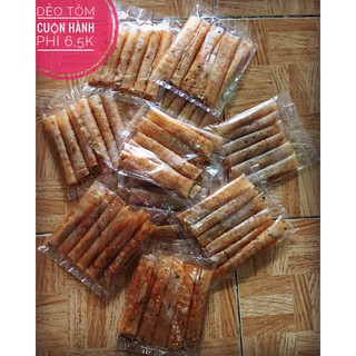 Dẻo tôm cuộn hành phi