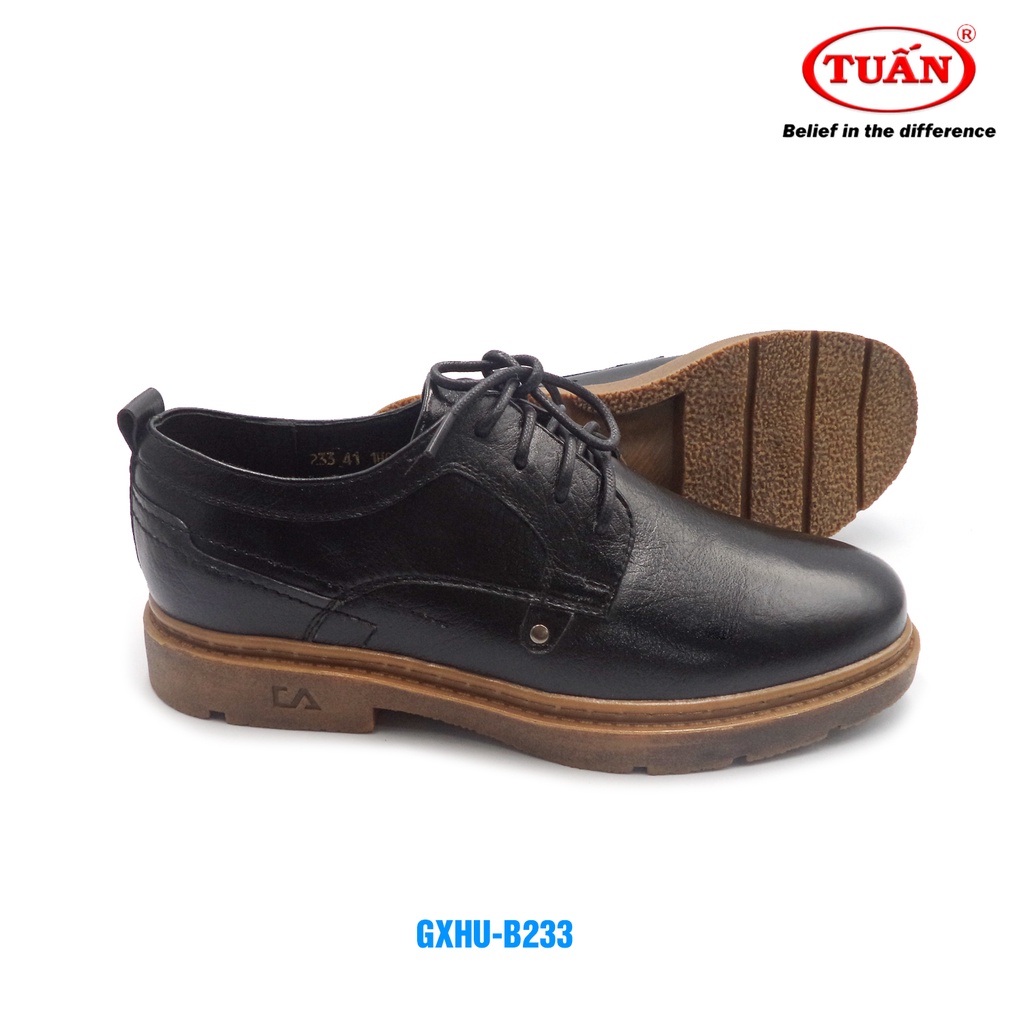 Giày nam da giày buột dây đế cao phong cách Hàn Quốc thương hiệu Tuấn GXHU-233
