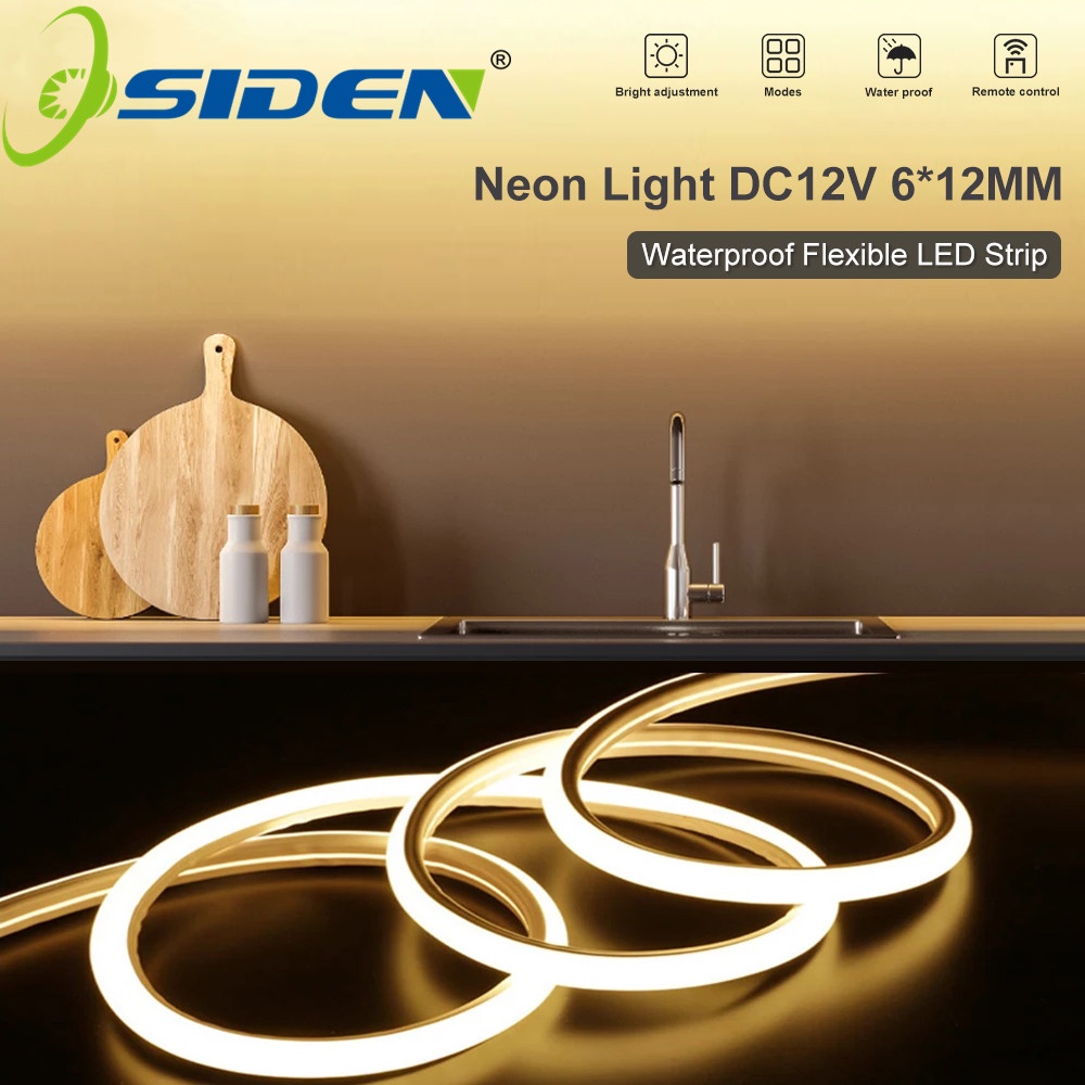 Dải Đèn LED Cảm Biến Chạm Bằng Silicone Linh Hoạt DC12V Trang Trí Nhà Cửa