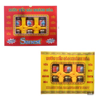 Có kèm túi xách_Nước yến sào cao cấp Khánh Hòa Có Đường / không Đường (6 hủ x 70ml)