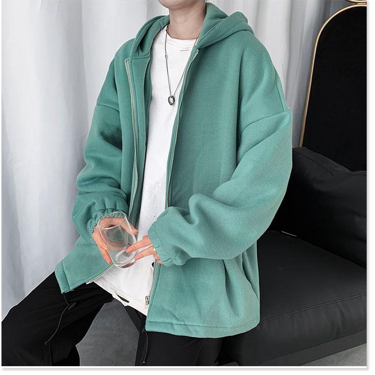 [FREESHIP TOÀN QUỐC] Áo Hoodie Form Rộng Dây Khóa Kéo Trơn Chất Liệu Nỉ | BigBuy360 - bigbuy360.vn