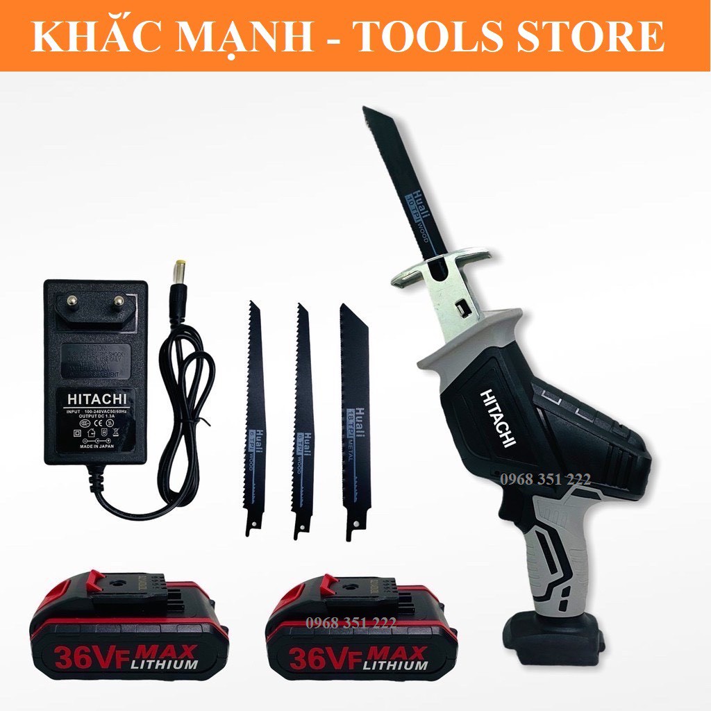 Máy Cưa Kiếm HITACHI 36V Tặng Kèm 4 Lưỡi Dự Phòng