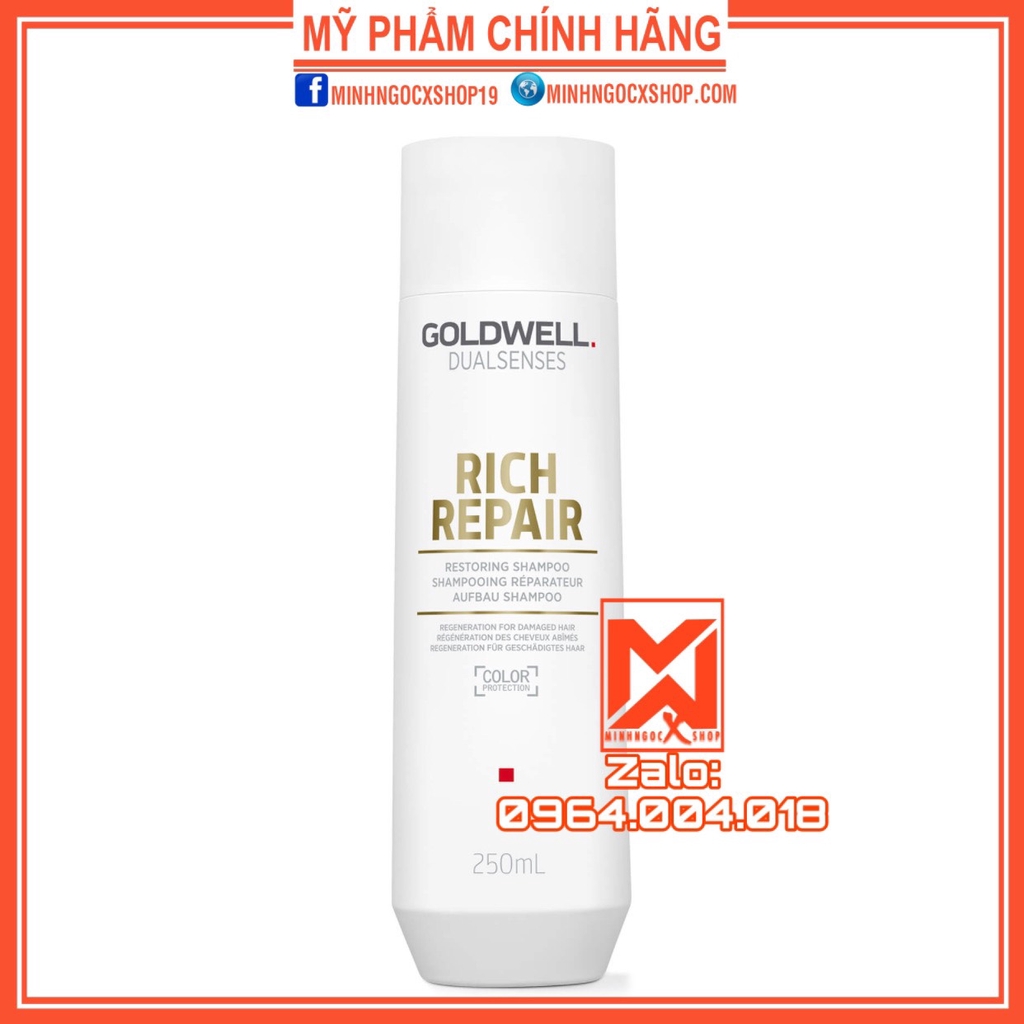 GOLDWELL DẦU GỘI XẢ PHỤC HỒI GOLDWELL RICH REPAIR 200 + 250ML CHÍNH HÃNG