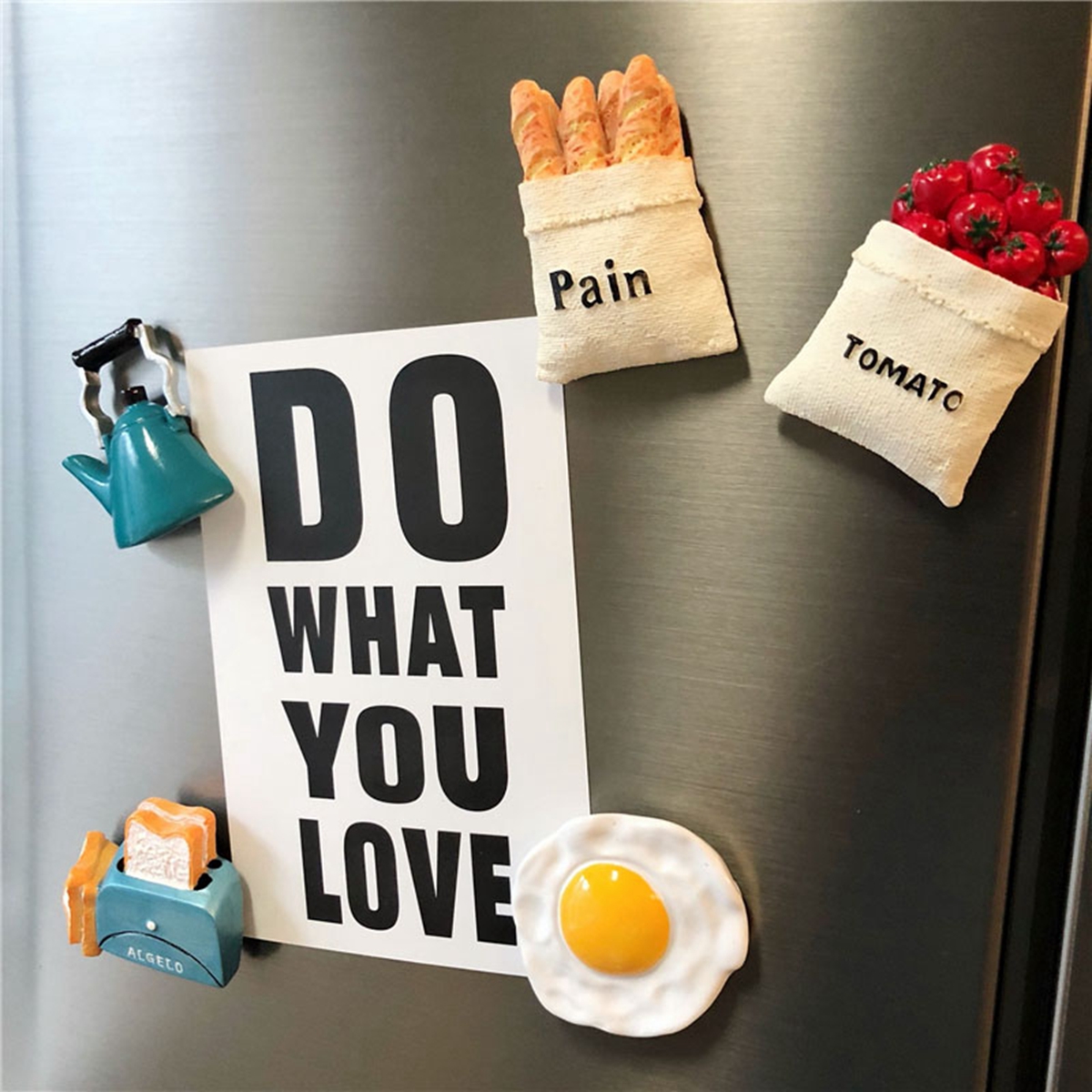 EPOCH Eggs Fridge Magnets Bread Note Holder Message Sticker Magnetic Creative Kitchen Coffee Home Decorative Board Stickers