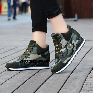 Giày bánh mỳ, giày đế độn nữ rằn ri 6.5cm