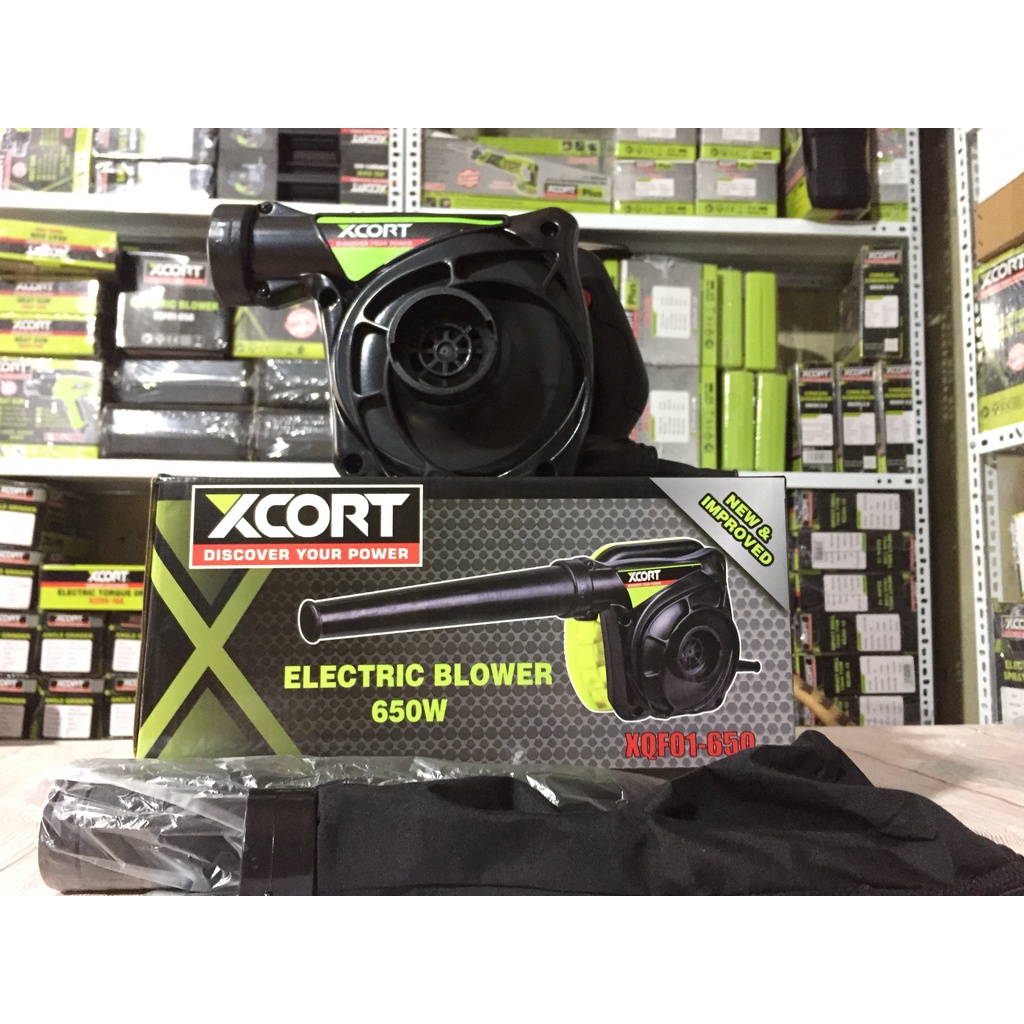 Máy hút thổi bụi cầm tay XCORT 650W Model XQF01-650 Thổi hút bụi 2 trong 1 Kèm túi bụi