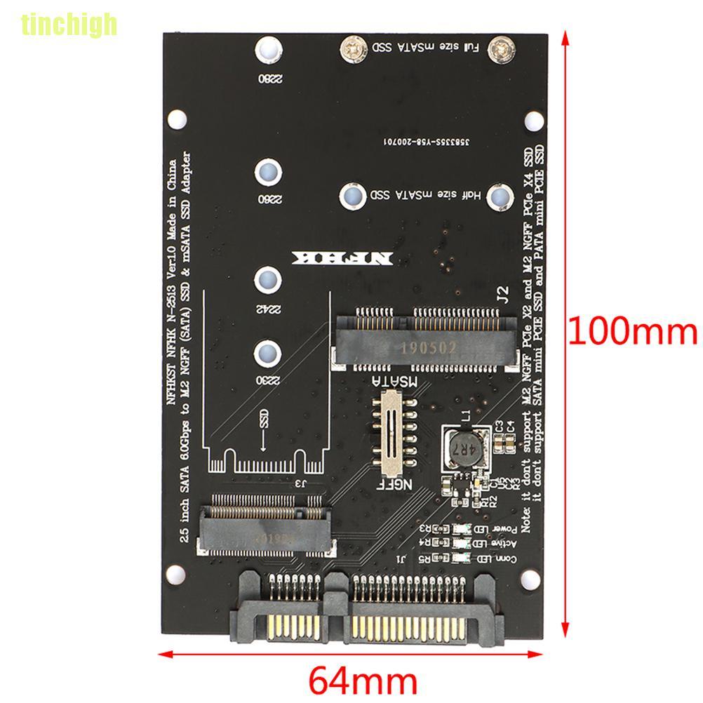 Thẻ Chuyển Đổi M.2 Ngff Msata Ssd Sang Sata 3.0 2 Trong 1 Cho Laptop