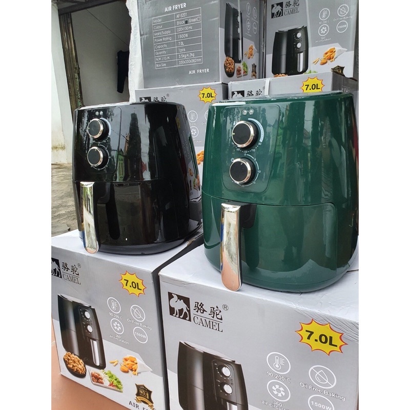 [XÃ KHO]Nồi chiên không dầu Camel - dung tích 7 lít - Bảo hành 6 tháng - 1 đổi 1
