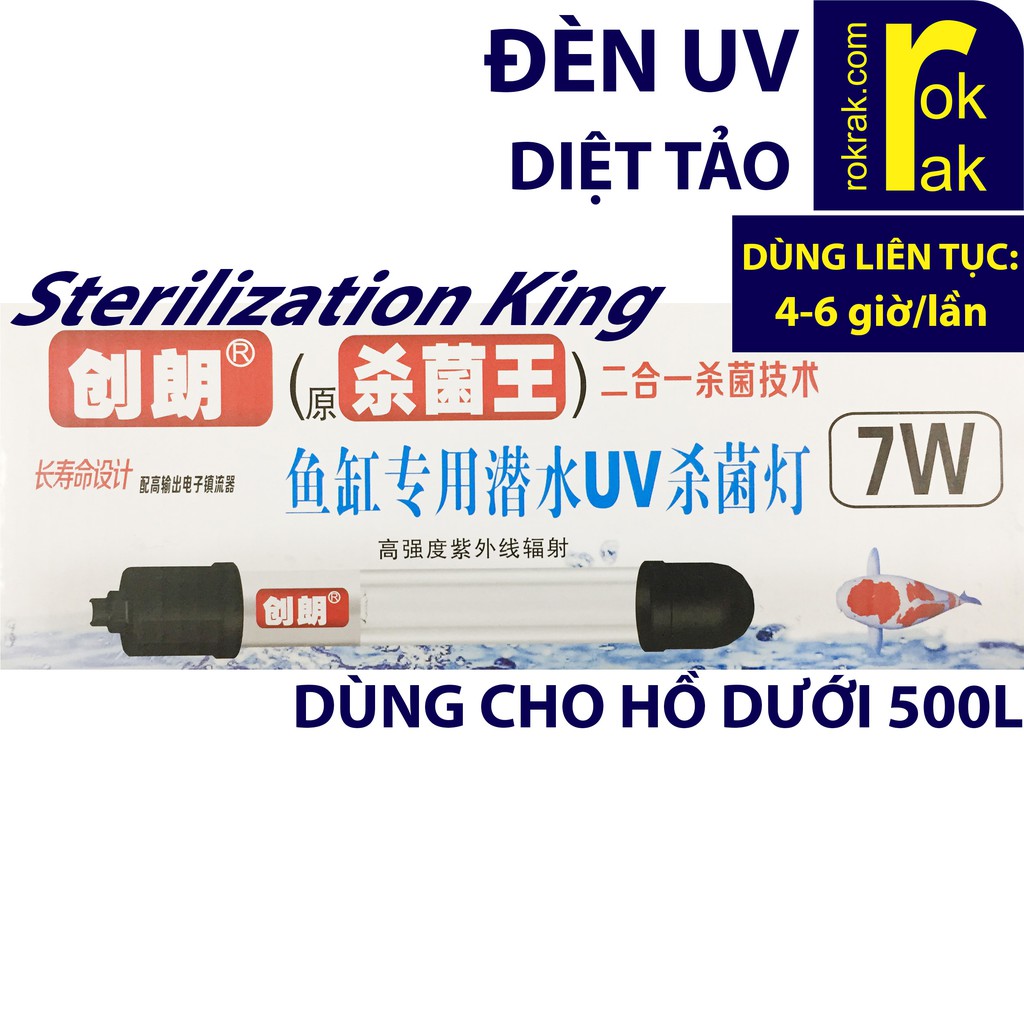 GIÁ SỈ-Đèn UV diệt tảo hồ cá dưới 500L Sterilization King 7W