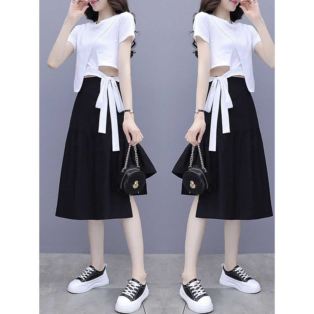 Bộ Đầm 2 Món Xếp Ly Nhấn Eo Thời Trang Cho Nữ | BigBuy360 - bigbuy360.vn