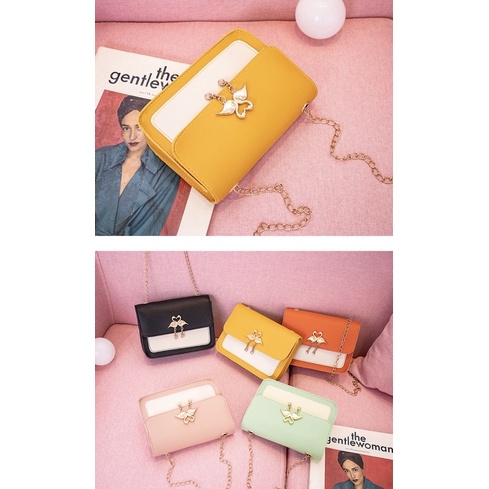 Túi xách nữ, túi xách đeo chéo dây xích khoá thiên nga túi hộp 1 ngăn trẻ trung nhẹ nhàng