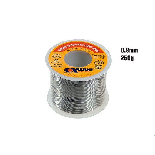 Thiếc Hàn Asahi 60% 0.8mm 250g / 500g