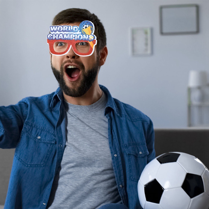 1 Mắt Kính Hình Quả Bóng Đá Bằng Nhựa Dùng Trang Trí Tiệc Sinh Nhật Cho Bé Trai