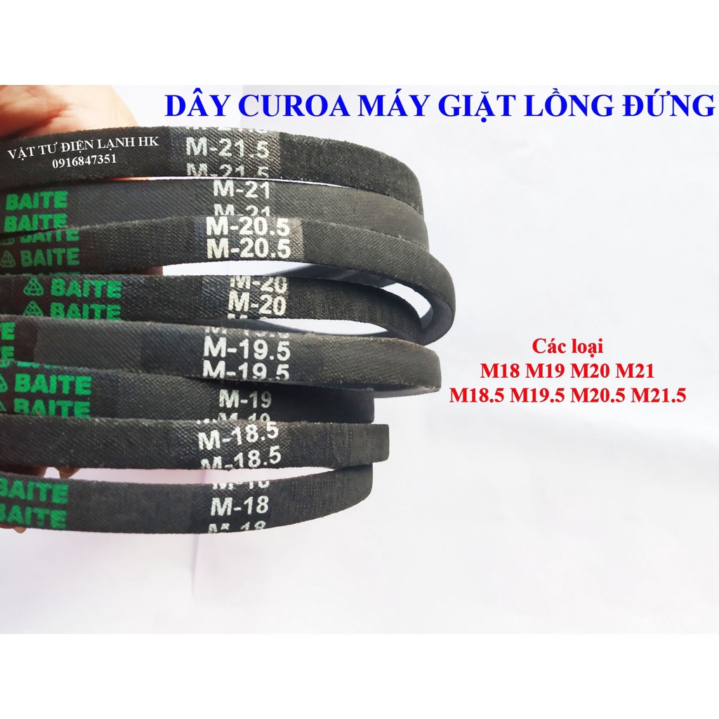 Dây curoa máy giặt cửa trên lồng đứng M18 M18.5 M19 M19.5 M20 M20.5 M21 M21.5 M22 chọn đúng loại khi đặt hàng) Cu roa MG