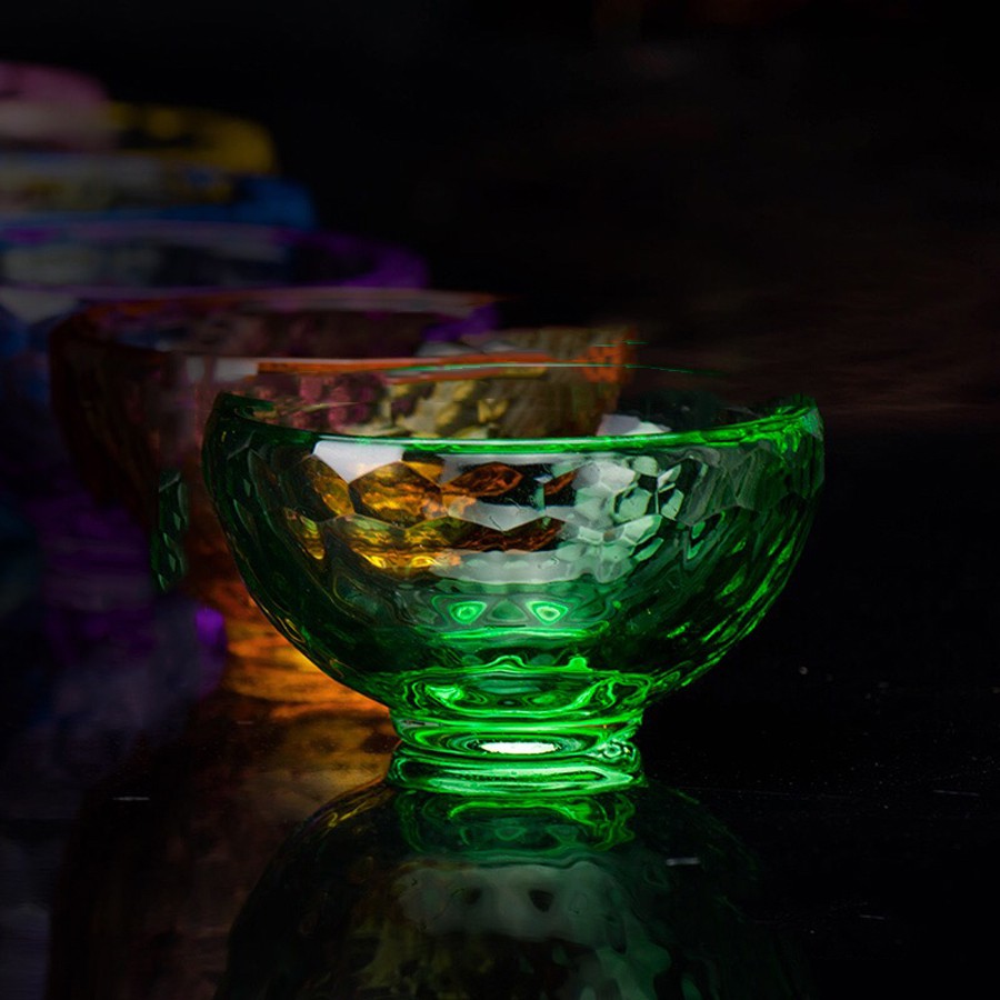 [PHÁP BẢO MINH CHÂU] CHÉN THỦY TINH 7 MÀU NHỎ - 6CM (BỘ 7 CHIẾC)