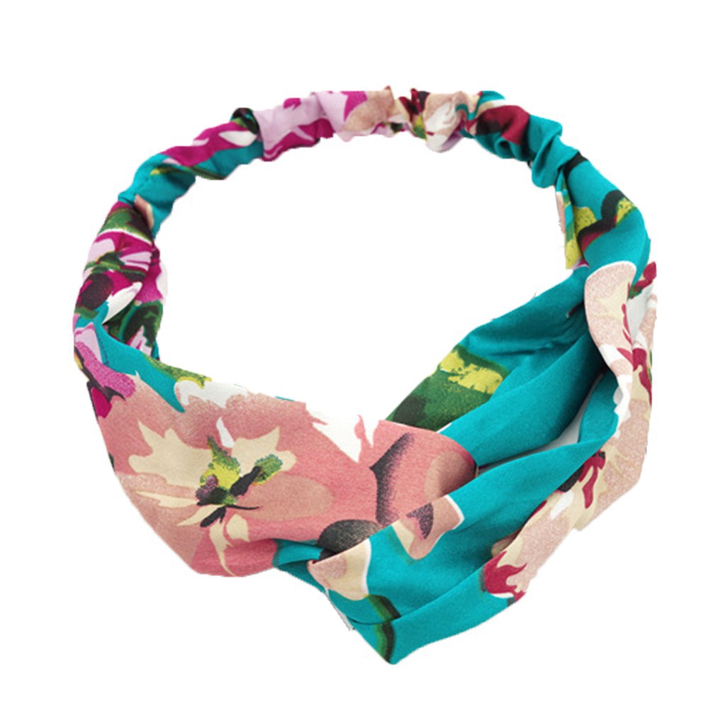 Turban lụa thiết kế hoa đáng yêu cho nữ