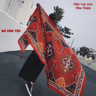 Khăn thổ cẩm họa tiết boho Đỏ 140k (ẢNH THẬT)