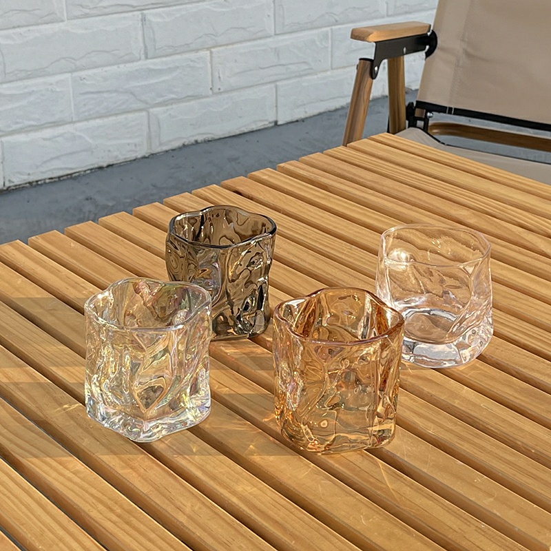 [4 MẪU ĐỌC MÔ TẢ] Cốc, Ly Thủy Tinh Uống Nước Basic Dáng Vuông Hình Xoắn Twisted Glass