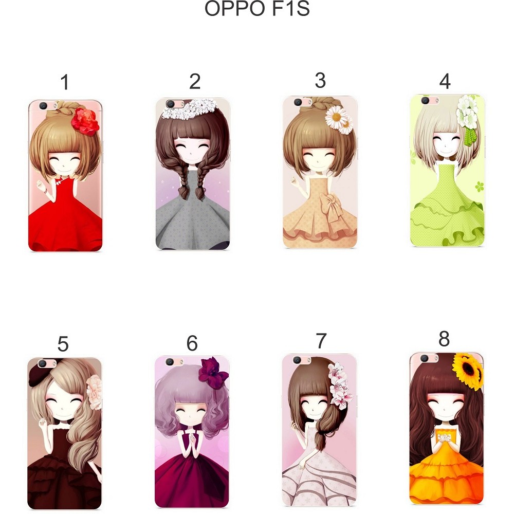 Ốp lưng Oppo F1S dẻo in hình công chúa Chibi dễ thương