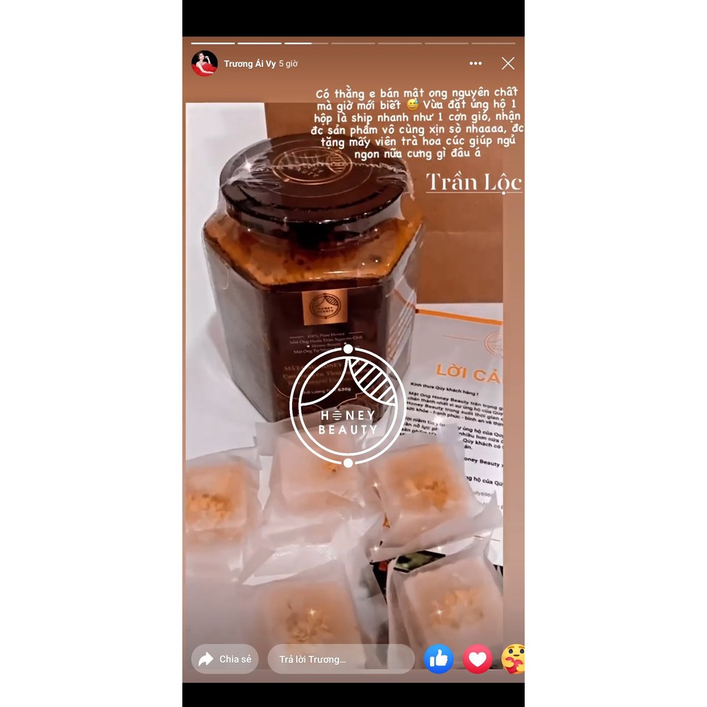Mật ong rừng ❤️Ong Ruồi/ Ong Khoái❤️ Tây Nguyên nguyên chất  thượng hạng Honey Beauty 105ml