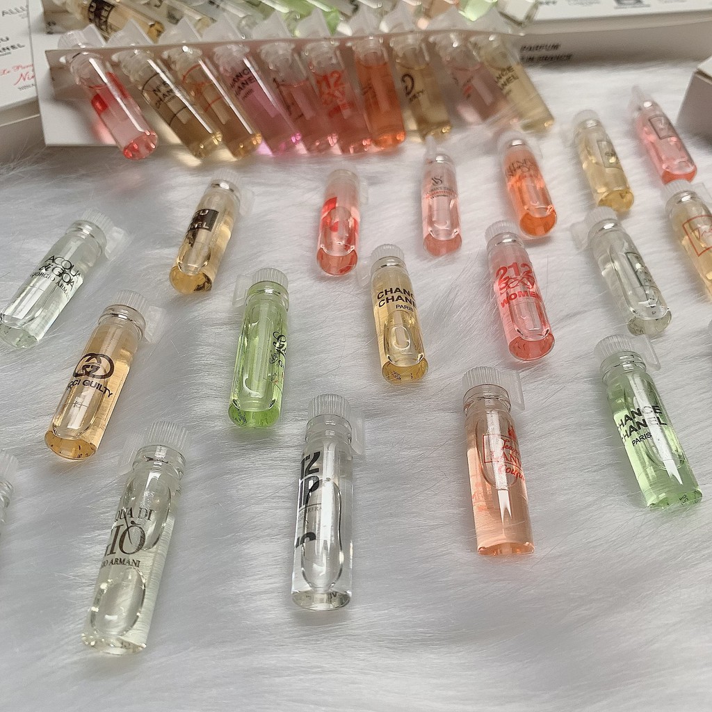 1 BỘ TEST NƯỚC HOA TRẮNG 20 ỐNG 2ML/ ỐNG