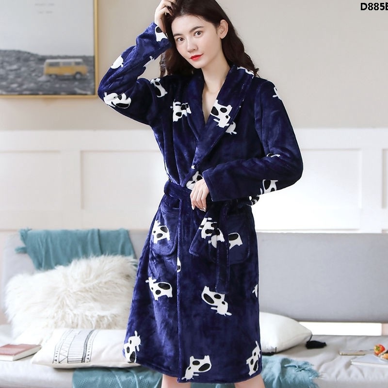 Áo choàng tắm vải bông dày thời trang thu đông cho các cặp đôi | BigBuy360 - bigbuy360.vn