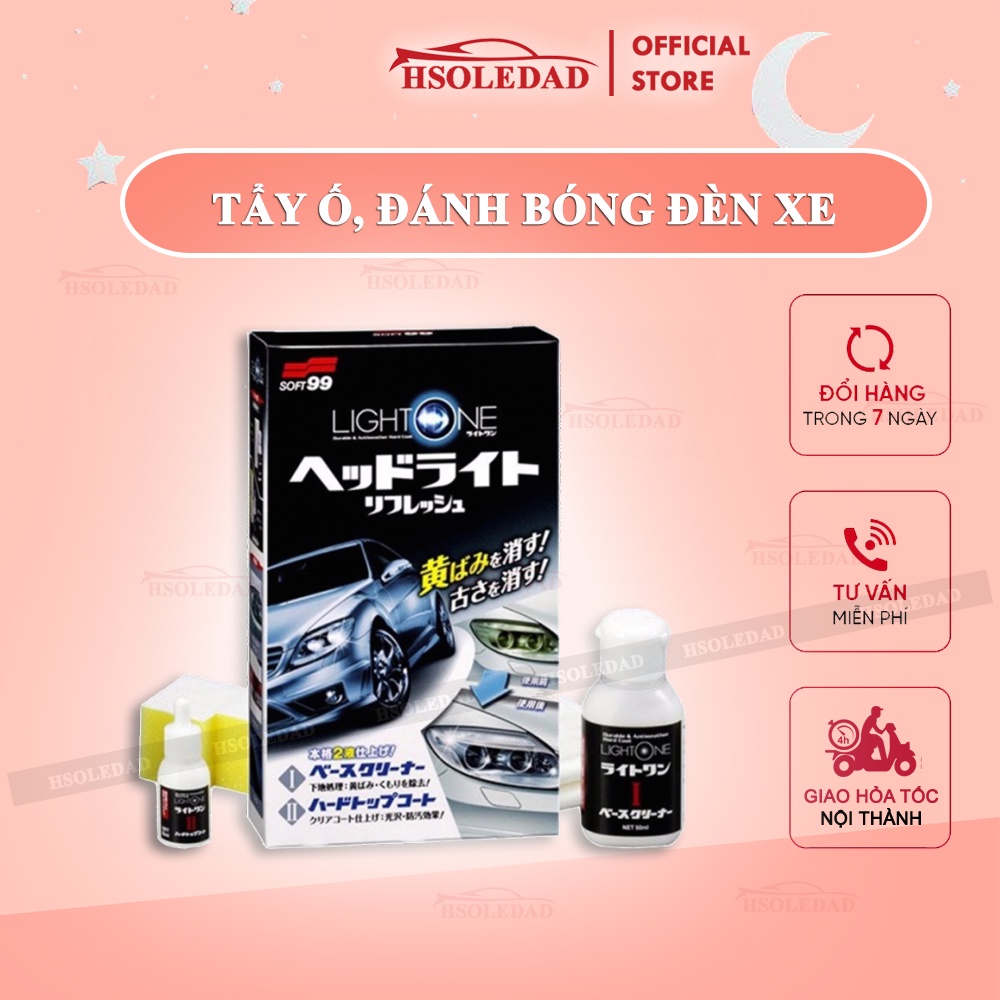 Dung dịch làm sạch và đánh bóng đèn ô tô LIGHT ONE - SOFT99