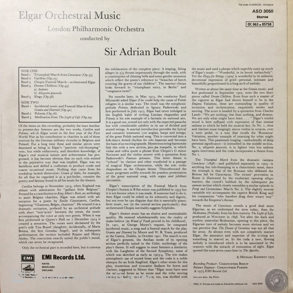 Stereomate - LP Vinyl: Elgar - Orchestra Music