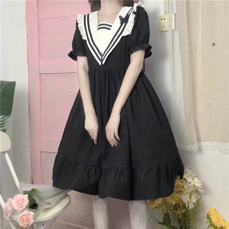 Đầm Chữ A Ngắn Tay Thời Trang Mùa Hè Hàn Quốc Ngọt Ngào Dành Cho Nữ