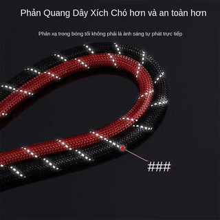 ﹍◄▽Kéo dài 2m 3m Dây xích phản quang cho chó đi dạo Teddy Golden Retriever Pet Cỡ lớn vừa nhỏ <