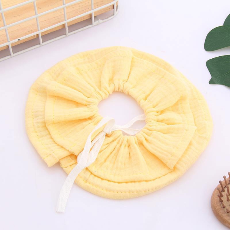 Khăn Quàng Cổ Bằng Cotton Crepe Mềm Màu Trơn Cho Bé Ăn Dặm