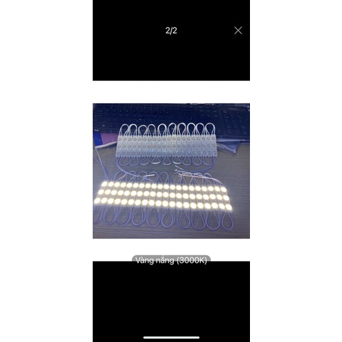 Led thanh trắng và vàng(1 vỉ 20 thanh, 1 thanh 3 mắt)