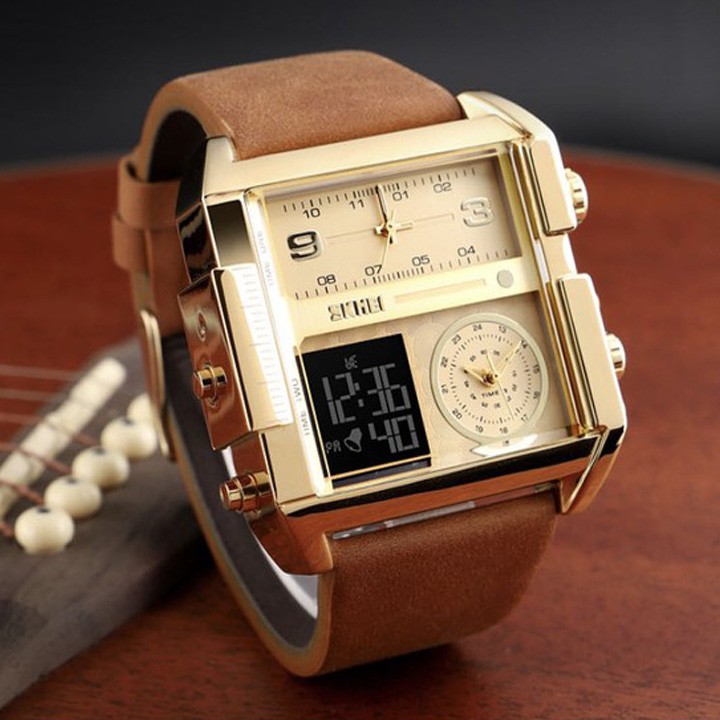 Đồng Hồ Thể Thao Nam SKMEI - Mặt Vuông Thạch Anh Chống Nước Kèm Chức Năng Báo Thức - Độc đáo &amp; Cá tính