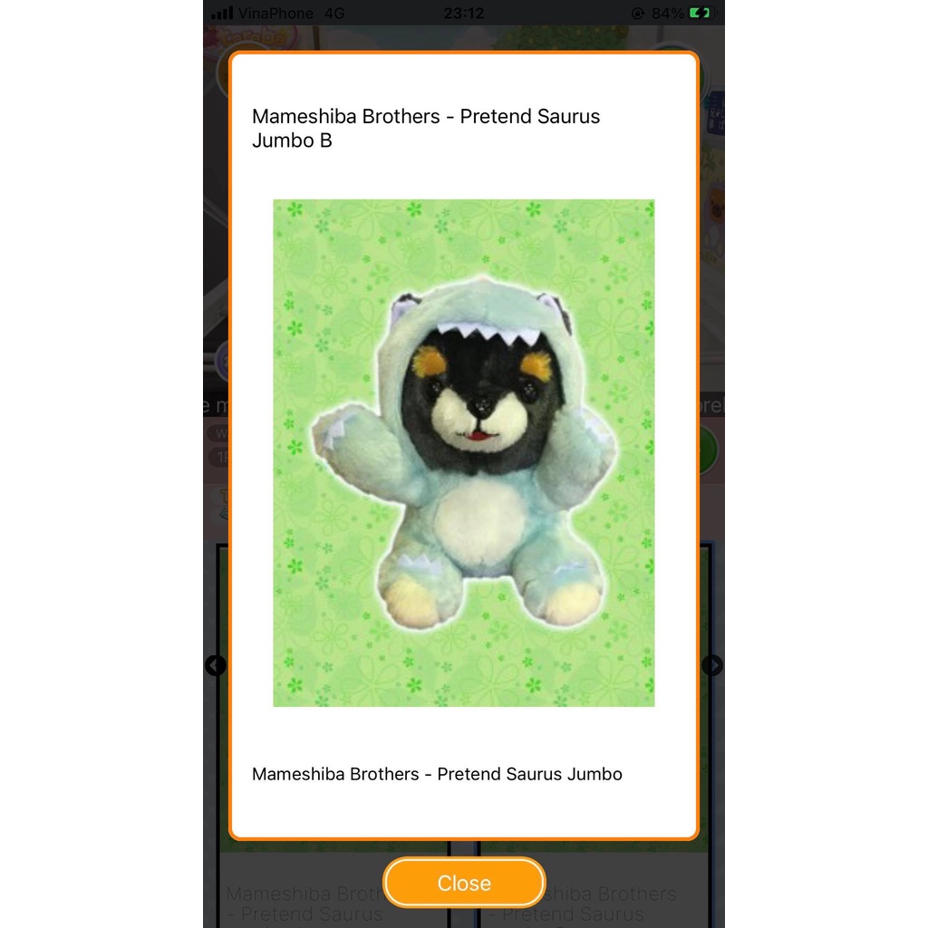 AMUSE - Bé cún Mameshiba Mamejiro cosplay khủng long size JUMBO